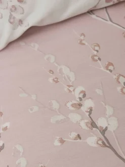 Laura Ashley 100% katoensatijn 200 thread count Pussy Willow Dekbedovertrek- en kussensloopset