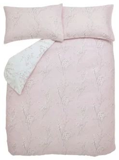 Laura Ashley 100% katoensatijn 200 thread count Pussy Willow Dekbedovertrek- en kussensloopset