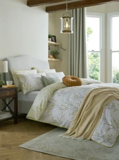 Laura Ashley 100% katoensatijn 200 thread count Pussy Willow Dekbedovertrek- en kussensloopset