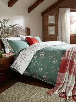Laura Ashley 100% katoensatijn 200 thread count Pussy Willow Dekbedovertrek- en kussensloopset