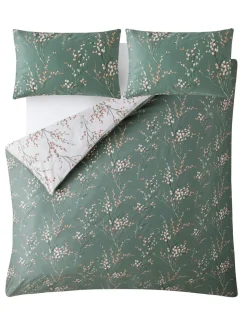 Laura Ashley 100% katoensatijn 200 thread count Pussy Willow Dekbedovertrek- en kussensloopset
