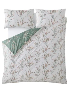 Laura Ashley 100% katoensatijn 200 thread count Pussy Willow Dekbedovertrek- en kussensloopset