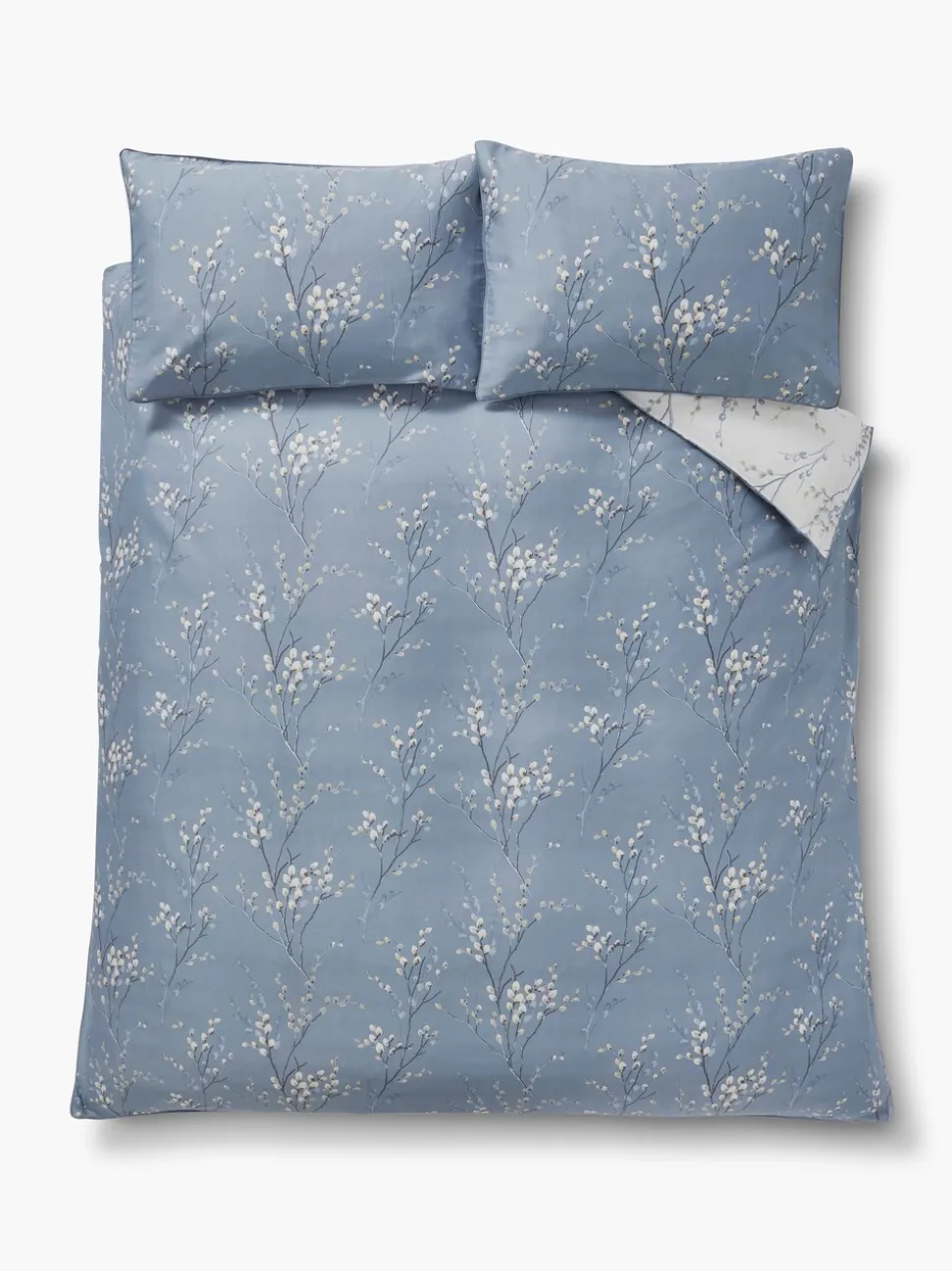 Laura Ashley 100% katoensatijn 200 thread count Pussy Willow Dekbedovertrek- en kussensloopset