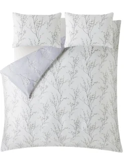 Laura Ashley 100% katoensatijn 200 thread count Pussy Willow Dekbedovertrek- en kussensloopset