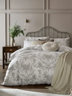Laura Ashley 100% katoensatijn 200 draadtelling Tuileries dekbedovertrek- en kussensloopSet