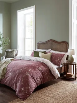Laura Ashley 100% katoensatijn 200 thread count Pussy Willow Dekbedovertrek- en kussensloopset