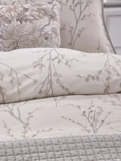 Laura Ashley 100% katoensatijn 200 thread count Pussy Willow Dekbedovertrek- en kussensloopset
