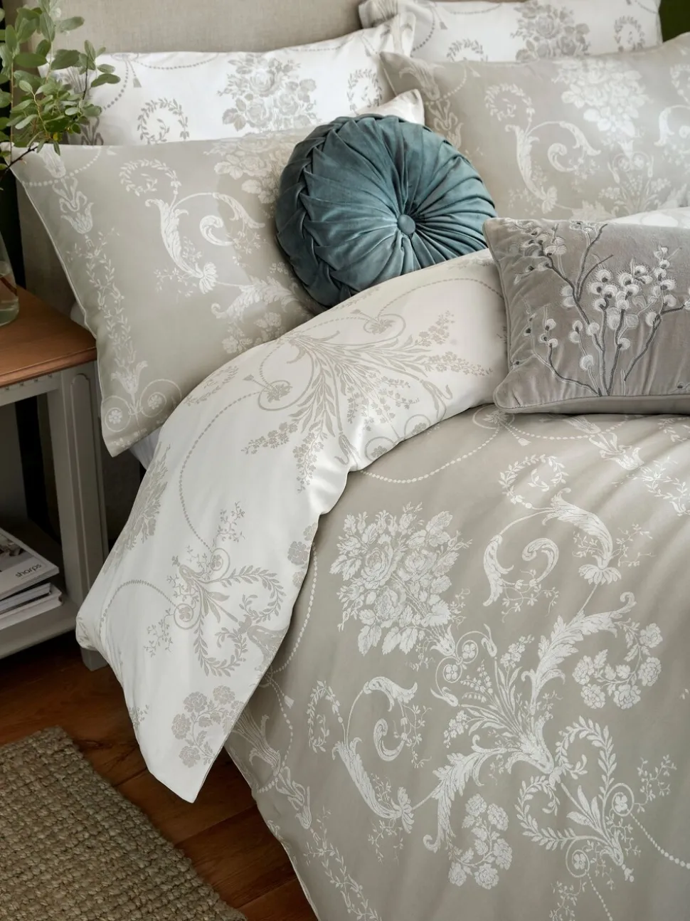 Laura Ashley 100% katoensatijn 200 -draads Josette dekbedovertrekset met kussenslopen