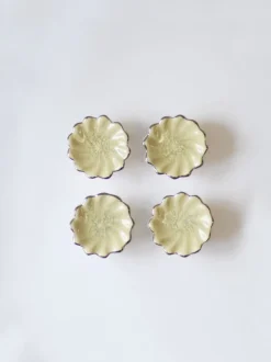 Laura Ashley 4 Pack Ceramic Metallic Edge Drawer Knobs