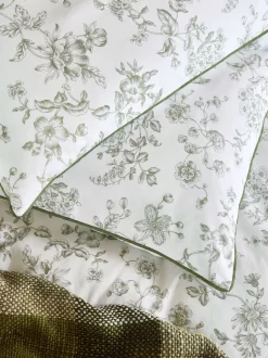 Laura Ashley Aneta Floral 100% Cotton Duvet Cover and Pillowcase Set
