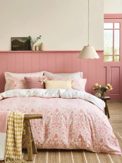 Laura Ashley Ashstead Damask 200 Thread Count Duvet Cover and Pillowcase Set
