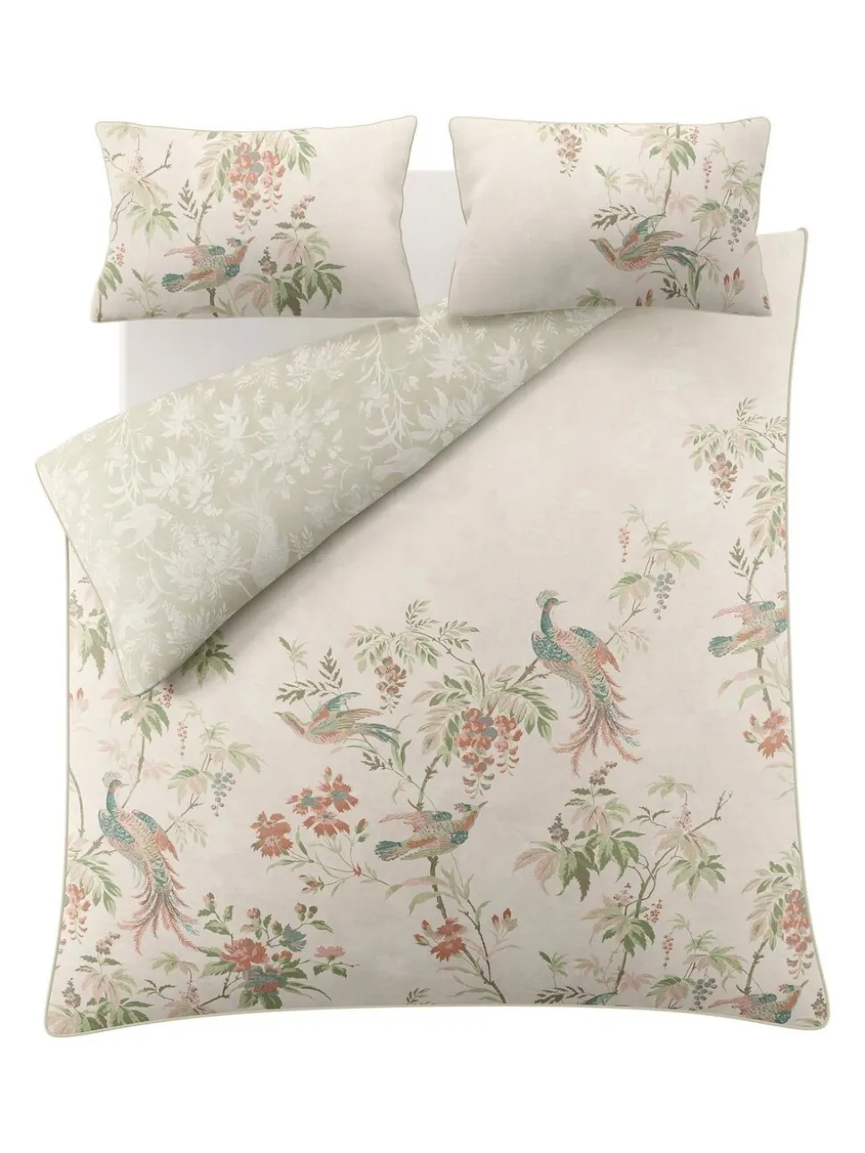 Laura Ashley Attleton 220 Thread Count Duvet Cover and Pillowcase set