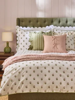 Laura Ashley Beauchamp Floral 100% Cotton Duvet Cover and Pillowcase Set