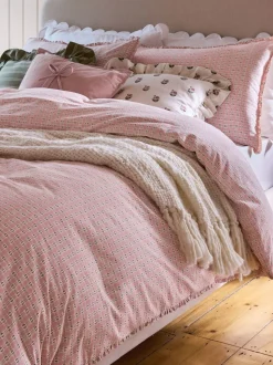 Laura Ashley Cresswell Gingham 100% Cotton Duvet Cover and Pillowcase Set