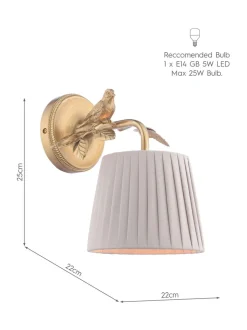 Laura Ashley Egelton 1 Wall Light