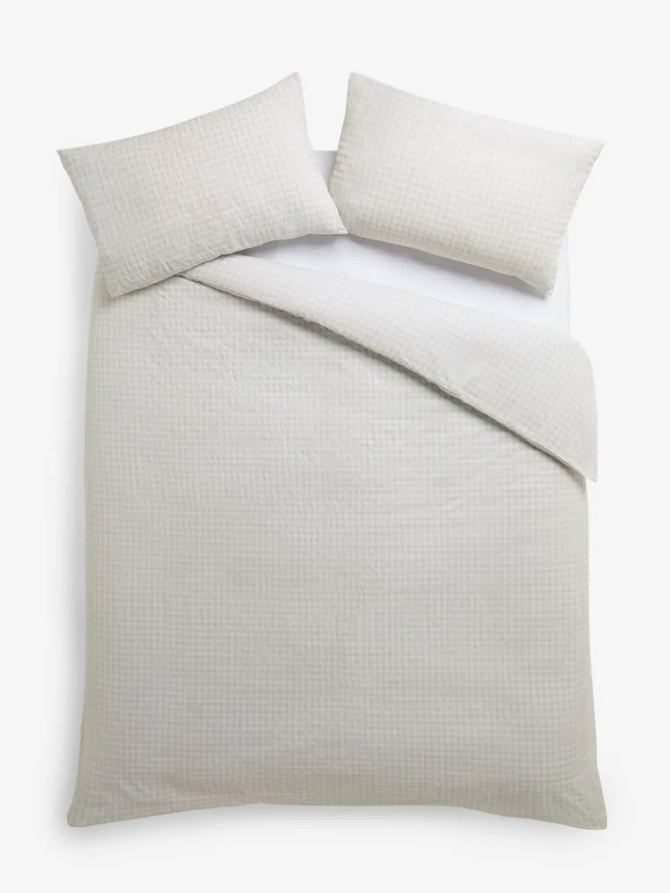 Laura Ashley Gingham Seersucker Duvet Cover and Pillowcase Set