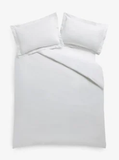 Laura Ashley Hemstitch 200 Thread Count Duvet Cover and Pillowcase Set