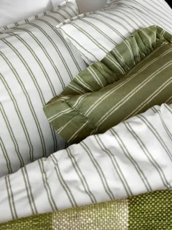 Laura Ashley Henley Stripe 100% Cotton Duvet Cover and Pillowcase Set