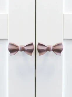 Laura Ashley Set of 2 Aluminum Bow Drawer Knobs
