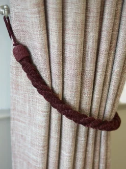 Laura Ashley Set of 2 Chenille Grafton Rope Curtain Tiebacks