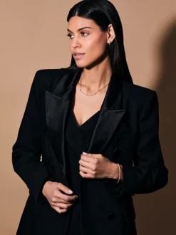 Lauren Ralph Lauren - Goudkleurige smalle pavé armband met scharnier