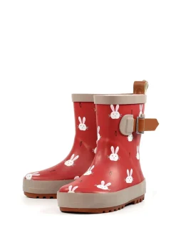 Lazy Dogz Red Bunny Design Toddler Wellingtons