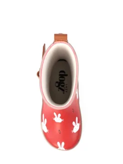 Lazy Dogz Red Bunny Design Toddler Wellingtons
