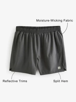 Leisteen grijs - 5 inch - Active sportschoolshort