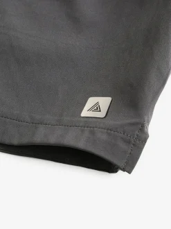 Leisteen grijs - 5 inch - Active sportschoolshort