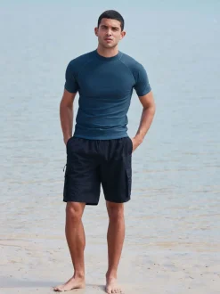 Leisteen grijs - Actief rash vest met korte mouwen