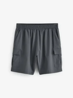 Leisteen grijs - Active cargo gym trainingshorts