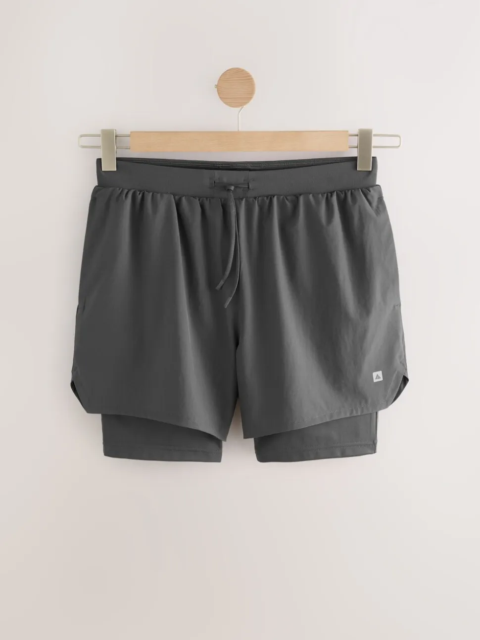 Leisteen grijs - Active 2-in-1 shorts