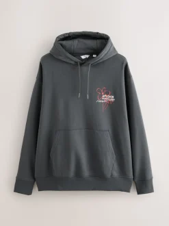 Leisteen grijs - Hoodie met grafische print