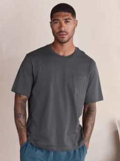 Leisteen grijs - Jersey pyjama met korte mouwen