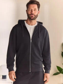 Leisteen grijs - Lichte hoodie met rits