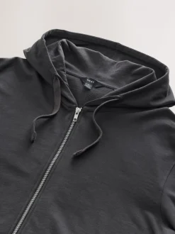 Leisteen grijs - Lichte hoodie met rits
