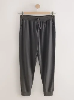 Leisteen grijs - Met boorden - Loopback Soft Touch Cuffed Joggers