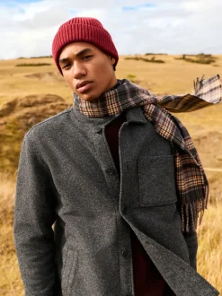 Leisteen grijs - Wol-look fleece overshirt