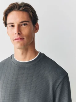 Leisteengrijs - T-shirt met lange mouwen en ronde hals