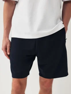 Leisteenkleurig/marineblauw - 2 jersey shorts met ritszakje