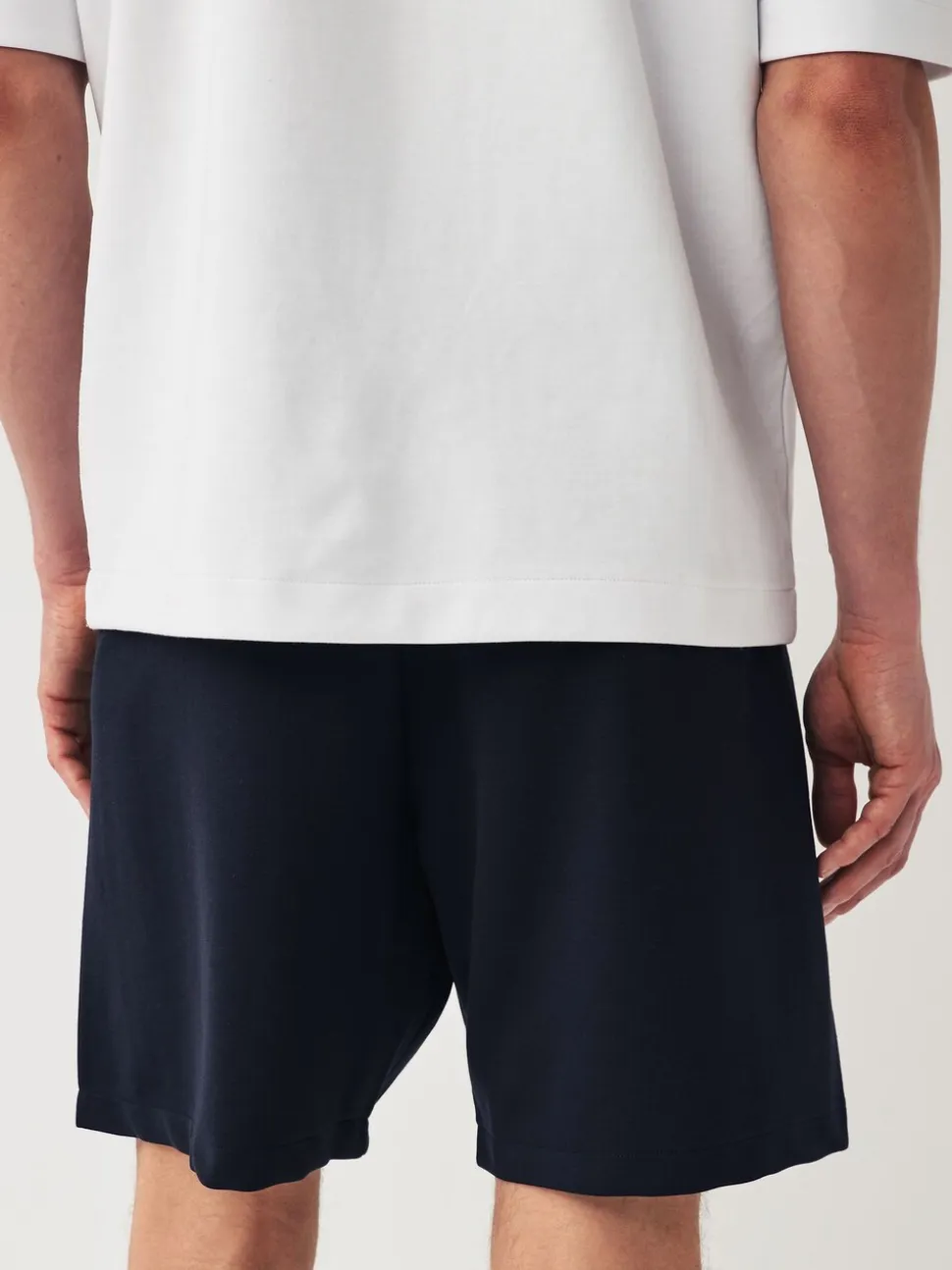 Leisteenkleurig/marineblauw - 2 jersey shorts met ritszakje
