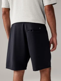 Leisteenkleurig/marineblauw - 2 jersey shorts met ritszakje