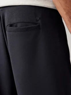 Leisteenkleurig/marineblauw - 2 jersey shorts met ritszakje