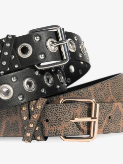 Leopard Print and Studded - Lipsy Belts 2 Pack
