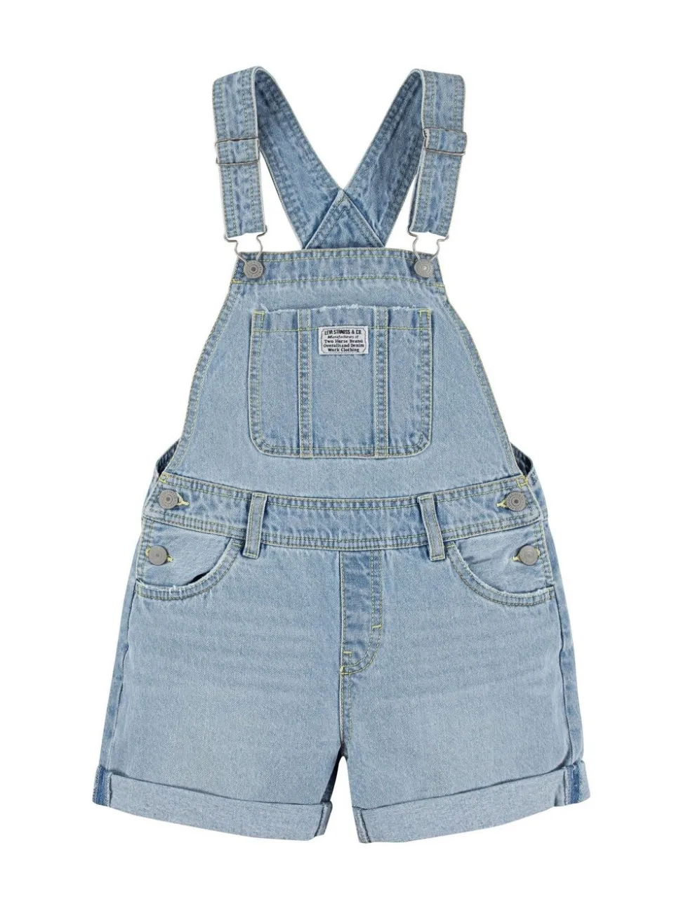 Levi's® 100% katoenen klassieke Denim logoshort bretelbroeken