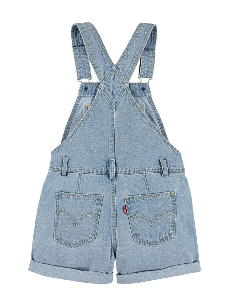 Levi's® 100% katoenen klassieke Denim logoshort bretelbroeken