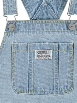 Levi's® 100% katoenen klassieke Denim logoshort bretelbroeken
