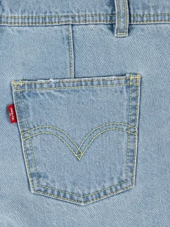 Levi's® 100% katoenen klassieke Denim logoshort bretelbroeken