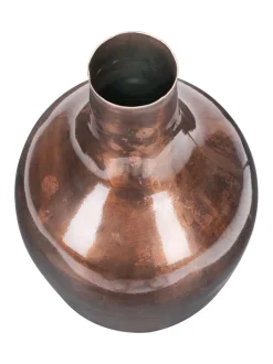 Libra Interiors Large Tambora Copper Finish Metal Vase
