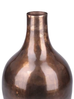 Libra Interiors Large Tambora Copper Finish Metal Vase